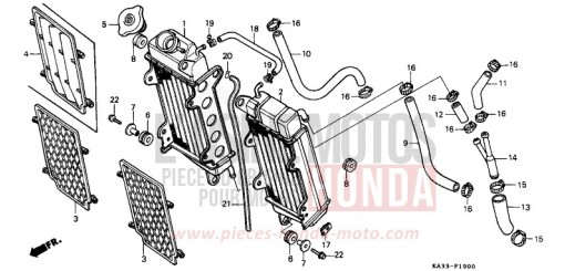 RADIATOR (1) CR125RE de 1984